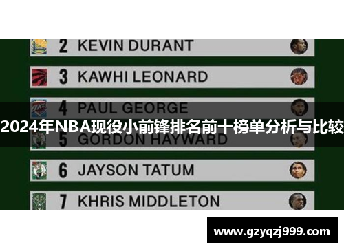 2024年NBA现役小前锋排名前十榜单分析与比较